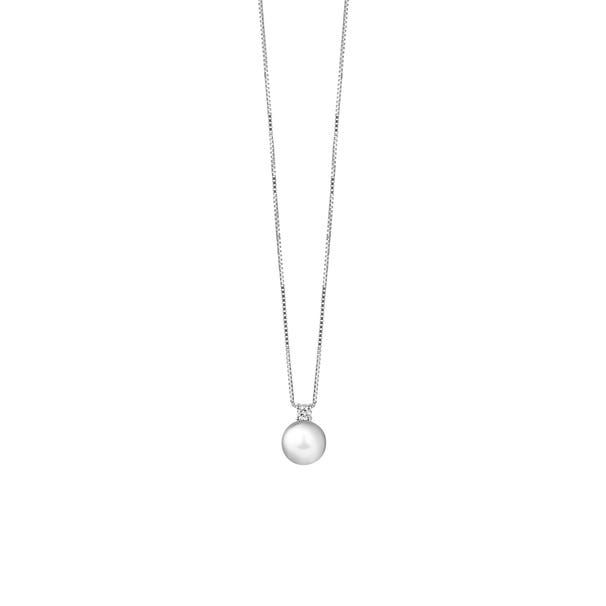 Collar de oro blanco, diamante y perla LE PERLE DAMIANI 20012312_c - 1