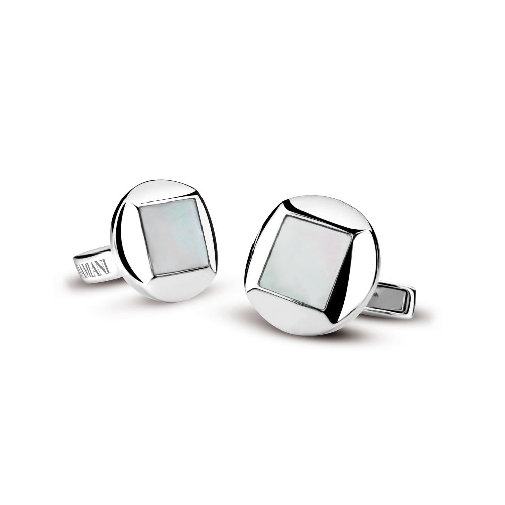 Silver and mother-of-pearl cufflinks BALANCE DAMIANI 20054033 - 1