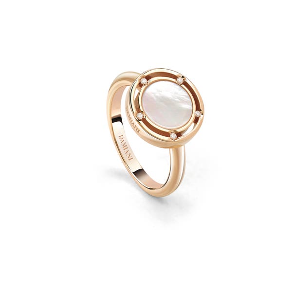 Pink gold, mother of pearl and diamonds ring D.SIDE DAMIANI 20084410 - 1