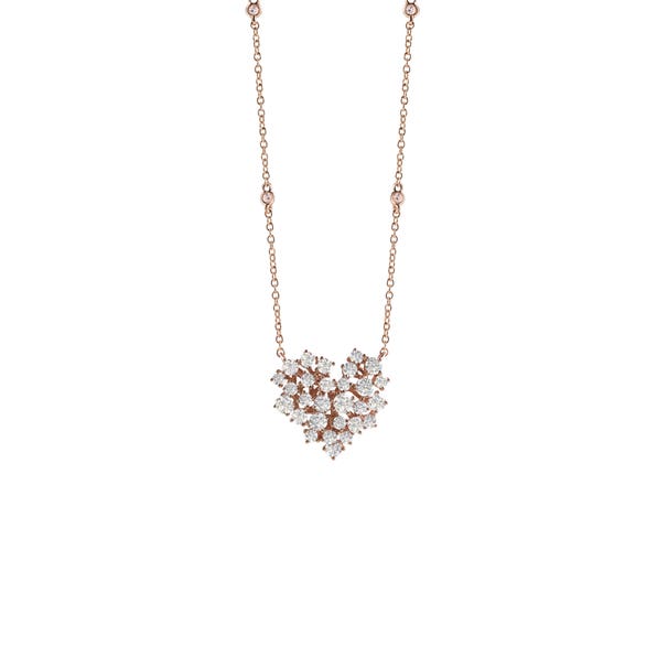 玫瑰金项链，镶嵌钻石 MIMOSA DAMIANI 20084846 - 1