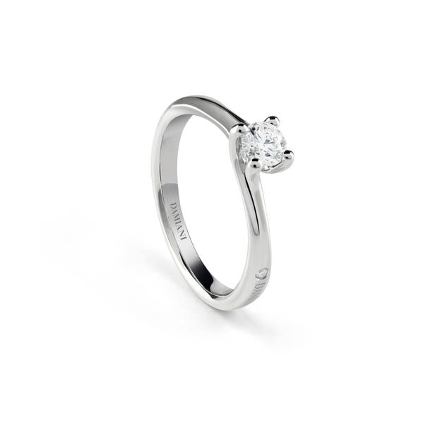 White gold engagement ring with 0,17 -carat diamond, colour H, clarity VS AMAMI DAMIANI 20086721_c - 1