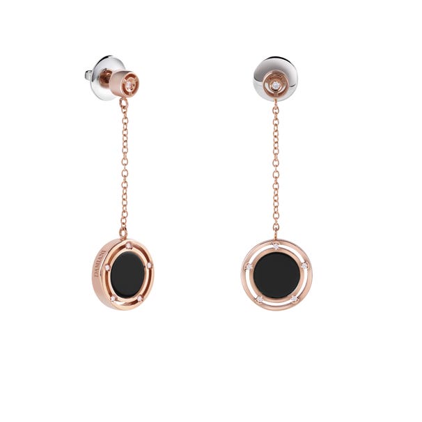 Pink gold, onyx and diamonds earrings D.SIDE DAMIANI 20086900 - 1