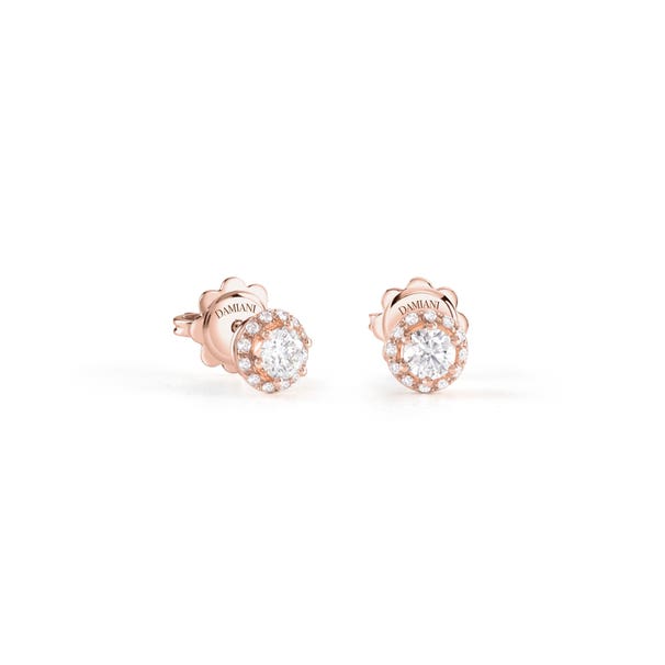 Pink gold earrings with diamond MINOU DAMIANI 20091062 - 1