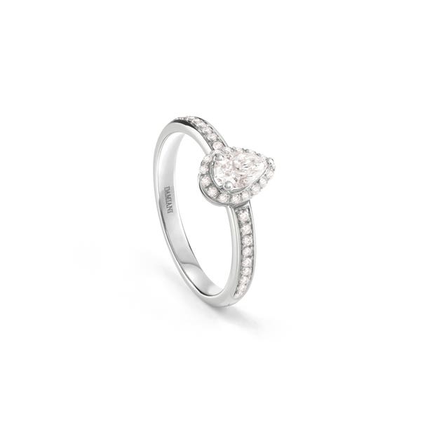 Помолвочное кольцо из белого золота и бриллиантом огранки "груша" MINOU DAMIANI 20091106_c - 1