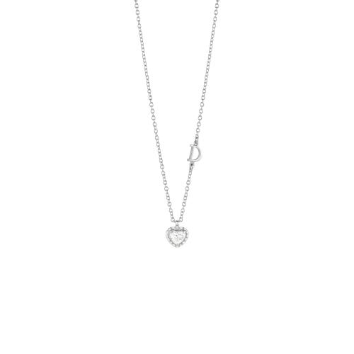 Collana in oro bianco con diamante taglio cuore MINOU DAMIANI 20091163 - 1
