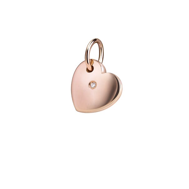 Pink gold and diamond charm - heart MY FIRST DAMIANI 20100270 - 1