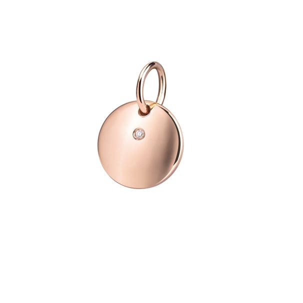 Charm en or rose avec diamant – cercle  MY FIRST DAMIANI 20100273 - 1